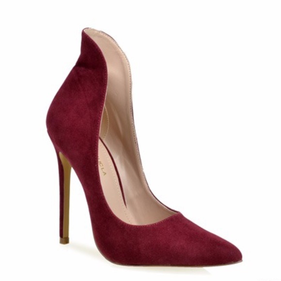Shoe Republic LA Shoes - Shoe Republic LA Burgundy Red Pointy toe Heel